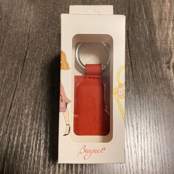 Bagnet Faux Leather Magnetic Bag Holder Dark Red New in Box - Picture 2 of 7
